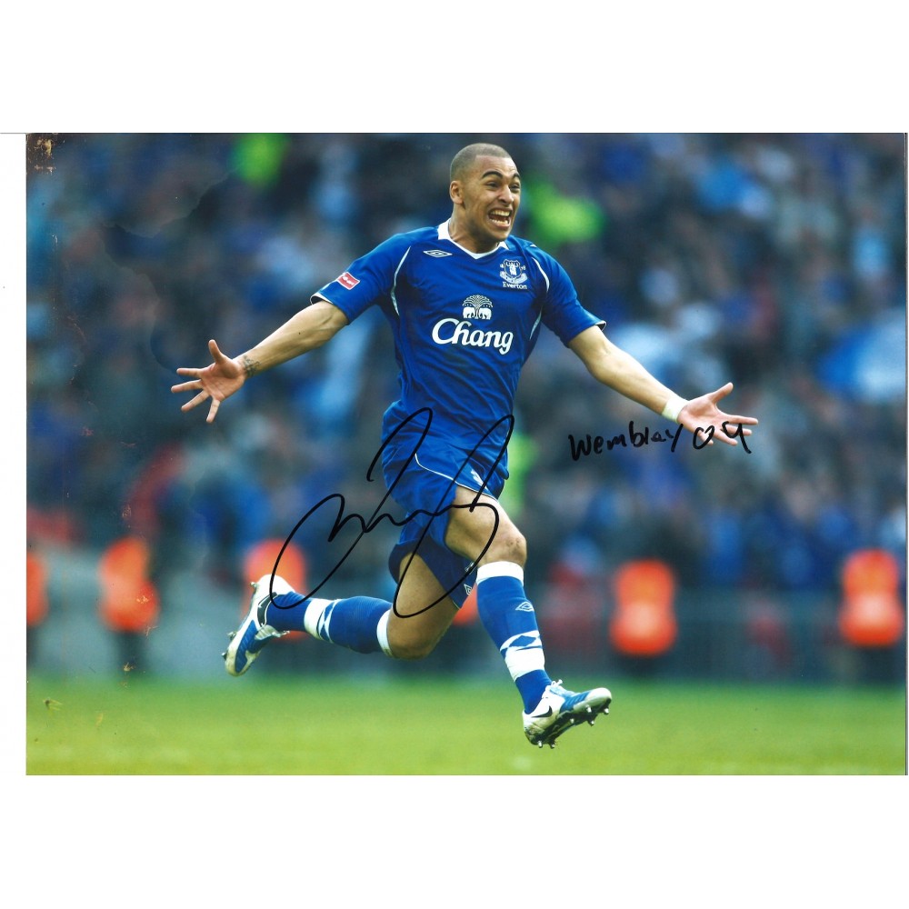 Phil Jagielka Collage Everton Signed 16 x 12 inch football photo.