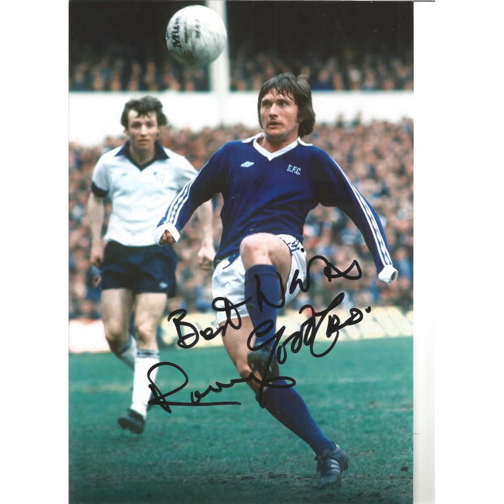 Ronny Goodlass Everton Signed 10 x 8 inch football photo. Ronny Goodlass Everton Signed 10 x 8 inch football photo.