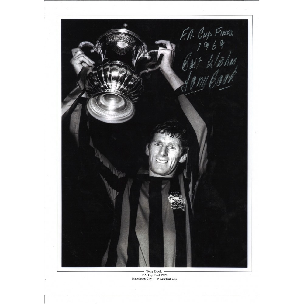 Tony Book Manchester City Signed 16 x 12 inch football photo. Tony Book Manchester City Signed 16 x 12 inch football photo.