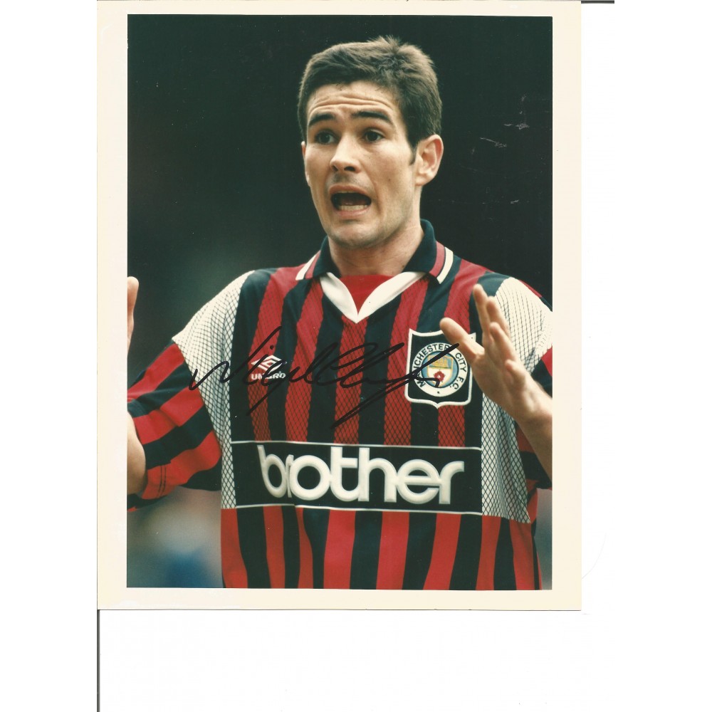 Nigel Clough Manchester City Signed 10 x 8 inch football photo. Nigel Clough Manchester City Signed 10 x 8 inch football photo.