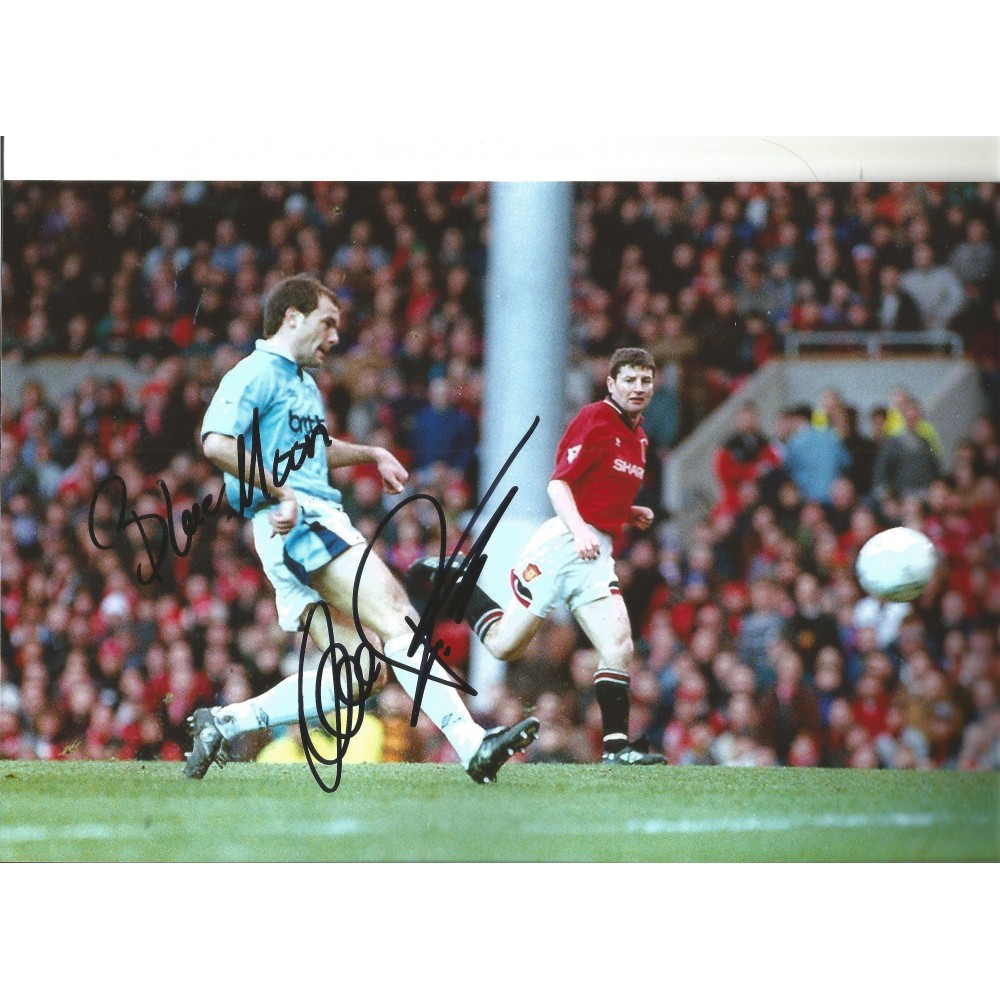 Uwe Rosler Manchester City Signed 10 x 8 inch football photo.