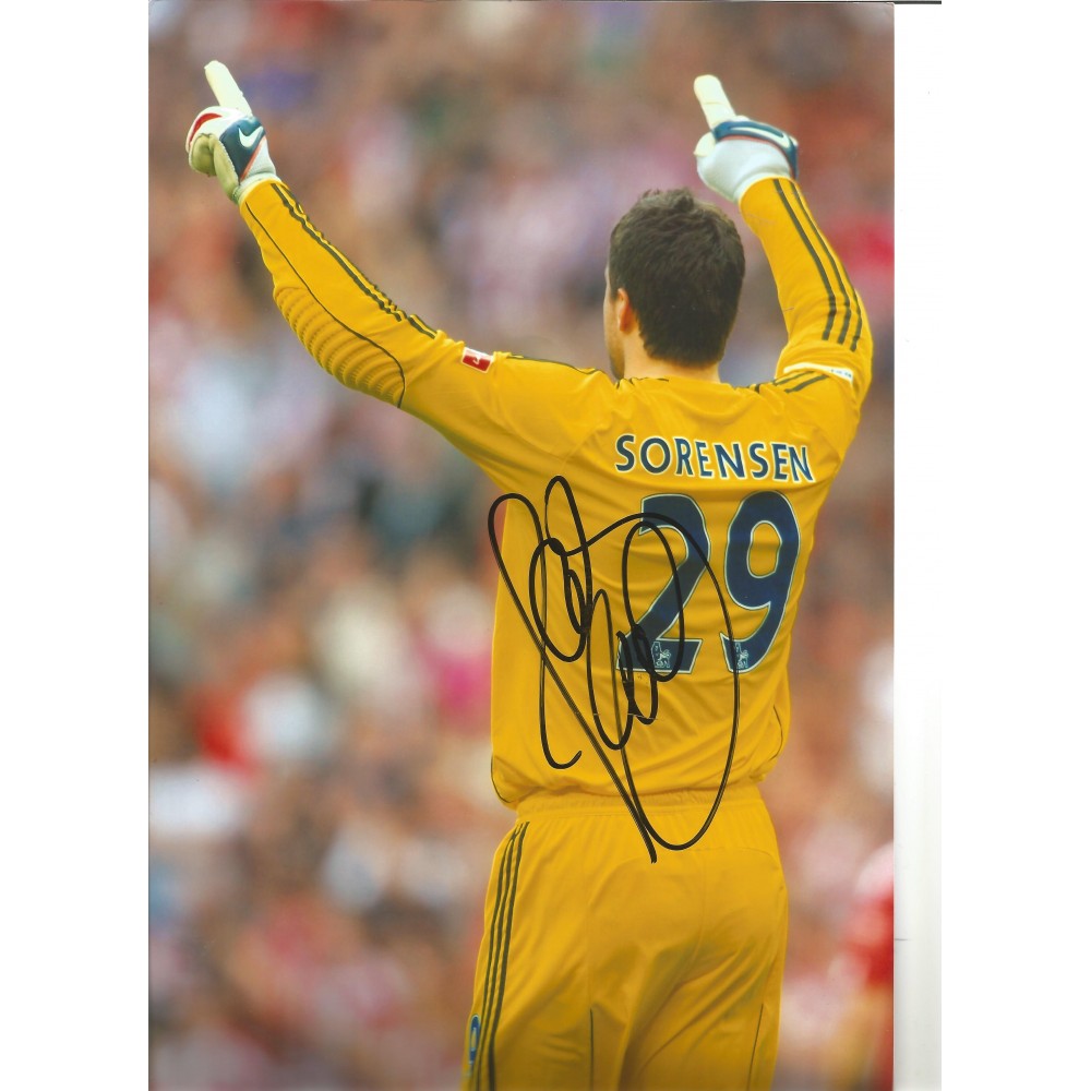 Thomas Sorensen Stoke Signed 10 x 8 inch football photo. Thomas Sorensen Stoke Signed 10 x 8 inch football photo.