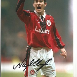 Nigel Clough Notts Forest Signed 10 x 8 inch football photo. Nigel Clough Notts Forest Signed 10 x 8 inch football photo.