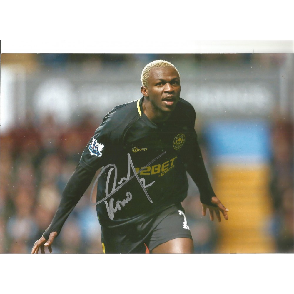Arouna Kone Wigan Signed 10 x 8 inch football photo.