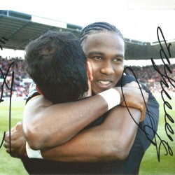 Hugo Rodallega and Roberto Martinez Wigan Signed 10 x 8 inch football photo. Hugo Rodallega and Roberto Martinez Wigan Signed 10 x 8 inch football photo.