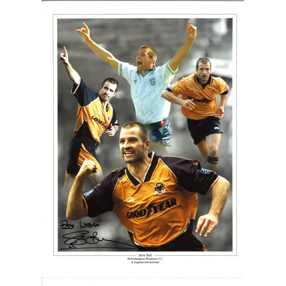 Steve Bull Wolves Signed 10 x 8 inch football photo. Steve Bull Wolves Signed 10 x 8 inch football photo.