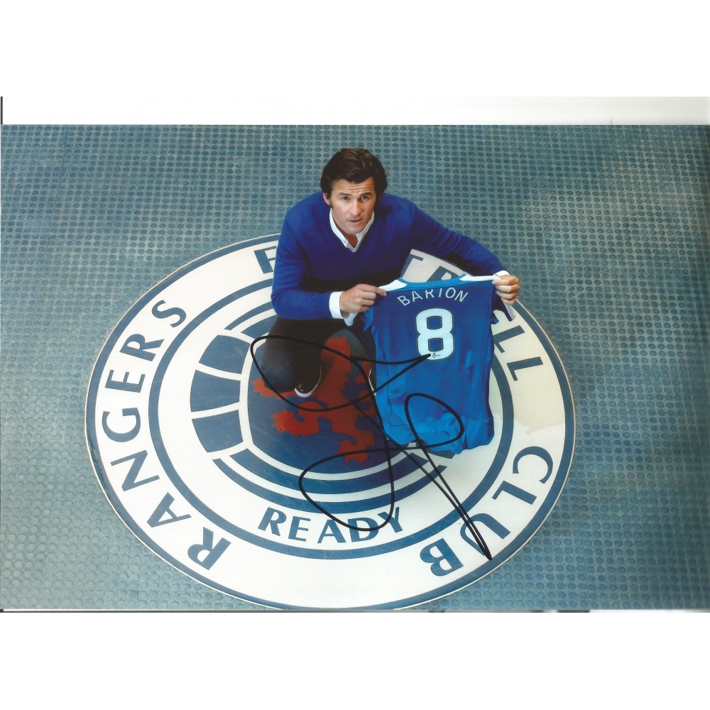 Joey Barton Rangers Signed 10 x 8 inch football photo. Joey Barton Rangers Signed 10 x 8 inch football photo.