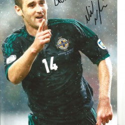 Niall McGinn Northern Ireland Signed 10 x 8 inch football photo. Niall McGinn Northern Ireland Signed 10 x 8 inch football photo.