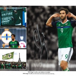 Will Grigg Collage Northern Ireland Signed 16 x 12 inch football photo. Will Grigg Collage Northern Ireland Signed 16 x 12 inch football photo.