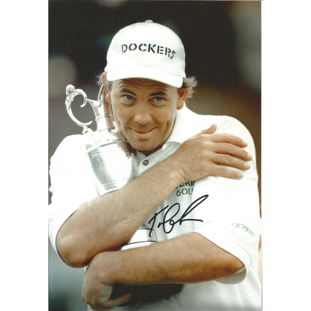 Tom Lehman Signed 10 x 8 inch golf photo.