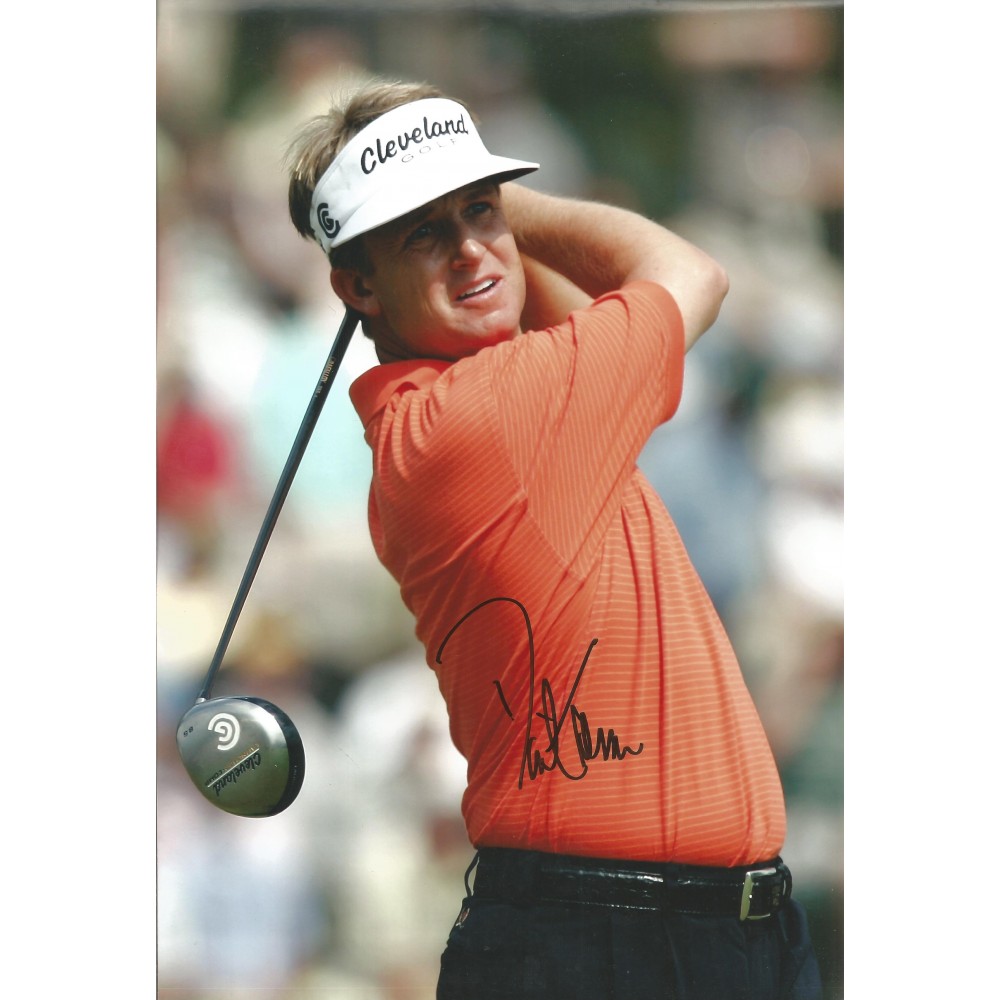 David Toms Signed 10 x 8 inch golf photo.