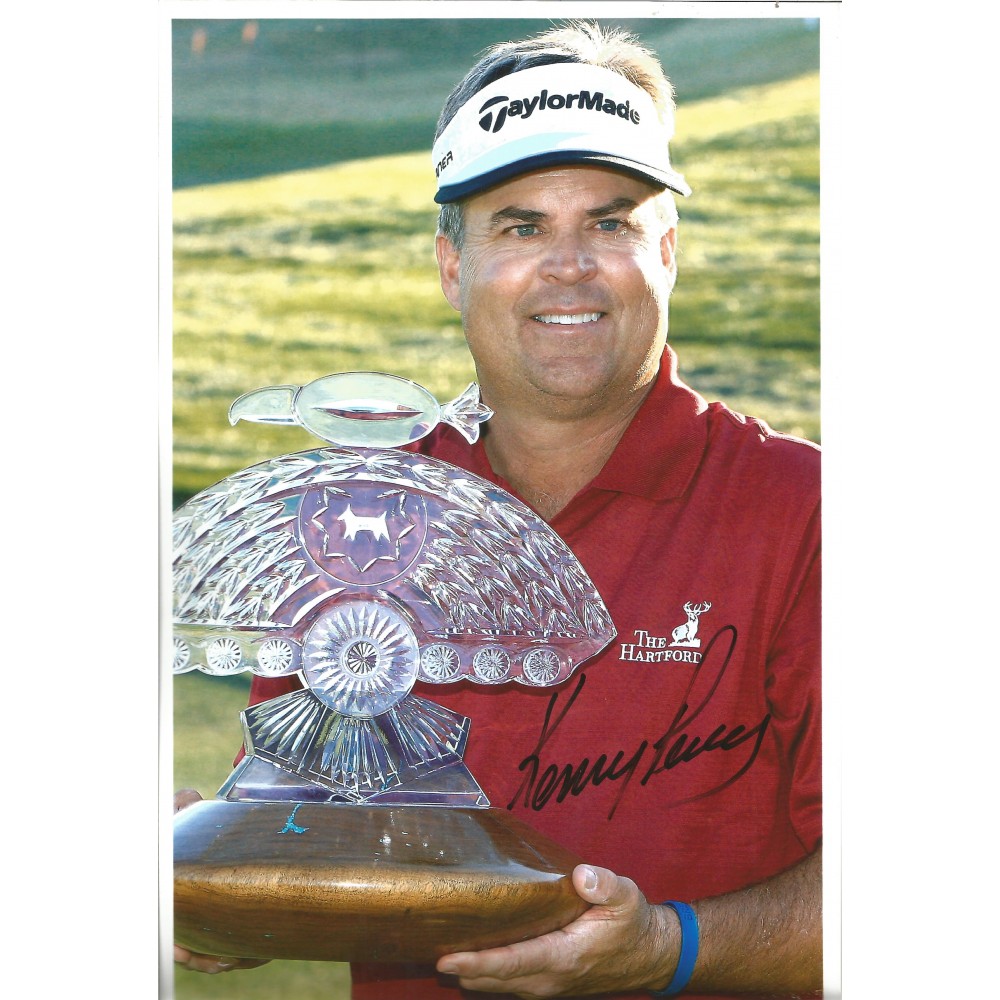 Kenny Perry Signed 10 x 8 inch golf photo.