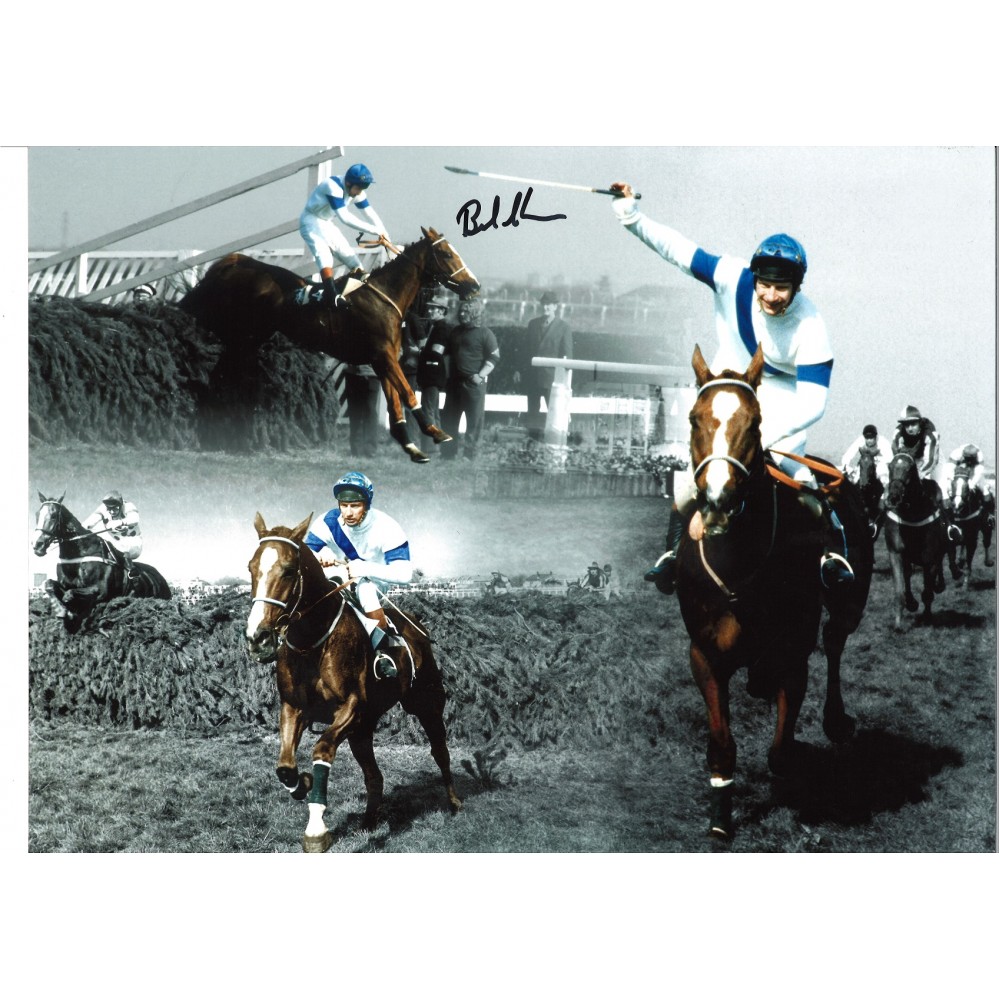 Bob Champion Signed 16 x 12 inch horse racing photo. Bob Champion Signed 16 x 12 inch horse racing photo.