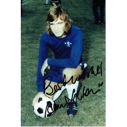 Alan Hudson Autograph Signed Chelsea 12 x 8 inch Colour Football Photograph.