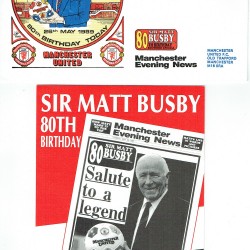 Bryan Robson Signed Manchester Utd Matt Busby 80th Birthday Cover Series Envelope