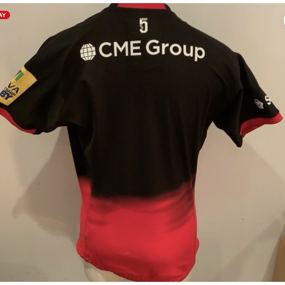 Saracens Team Signed by 27 Players Match Prepared 2016 V Exeter Chiefs Final Rugby Shirt Saracens Team Signed by 27 Players Match Prepared 2016 V Exeter Chiefs Final Rugby Shirt