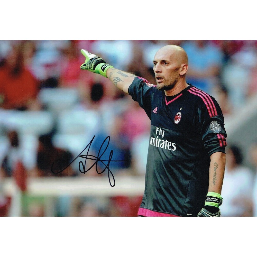 Christian Abbiati Autograph Signed 12x8 AC Milan Signed 12 x 8 inch football photo. 
