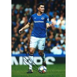 Michael Keane Signed Everton 12 x 8 inch Football Photo.