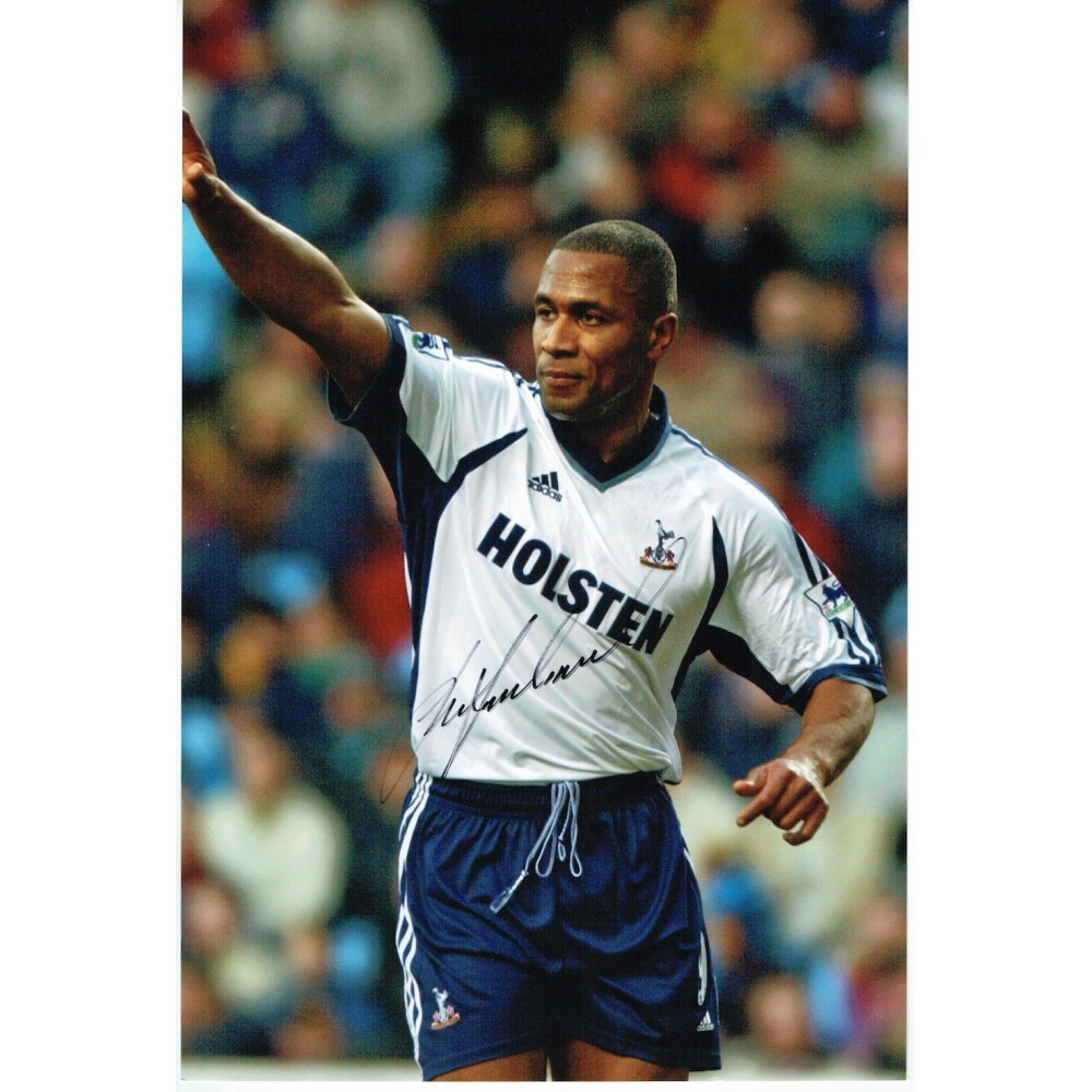 Les Ferdinand Signed Tottenham Hotspur 12 x 8 Inch Football Photograph Les Ferdinand Signed Tottenham Hotspur 12 x 8 Inch Football Photograph