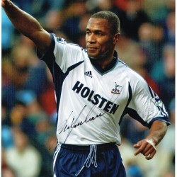 Les Ferdinand Signed Tottenham Hotspur 12 x 8 Inch Football Photograph Les Ferdinand Signed Tottenham Hotspur 12 x 8 Inch Football Photograph