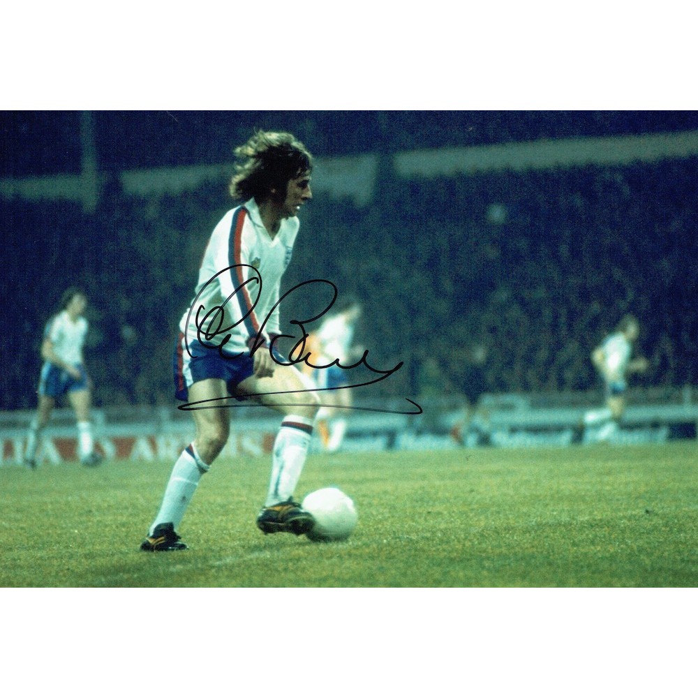 Stan Bowles Signed 8 x 12 inch In Action For England Football Photograph Stan Bowles Signed 8 x 12 inch In Action For England Football Photograph