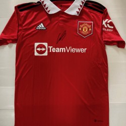 CHRISTIAN ERIKSEN SIGNED MANCHESTER UNITED REPLICA HOME SHIRT