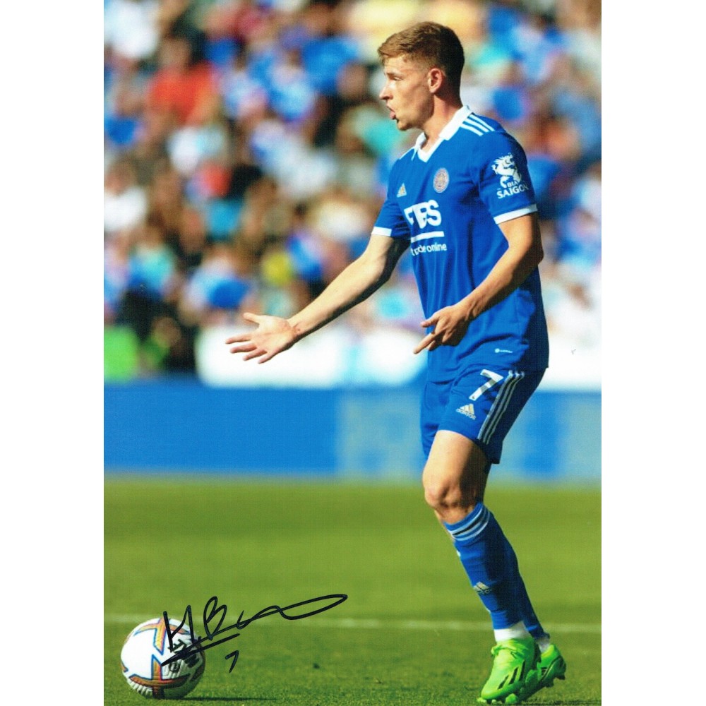 Harvey Barnes Signed Leicester City 8 x 12 inch Football Photograph Harvey Barnes Signed Leicester City 8 x 12 inch Football Photograph