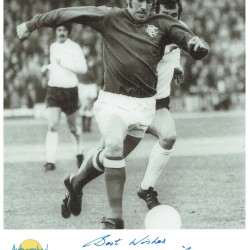 John Greig Rangers Signed 10 x 8 inch Autographed Editions Football Photograph.