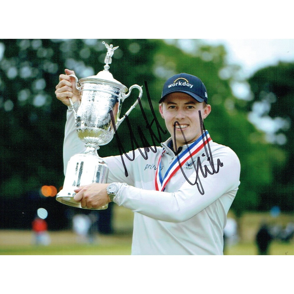 Matt Fitzpatrick Signed 8x6 Inch US Open Golf Photograph Matt Fitzpatrick Signed 8x6 Inch US Open Golf Photograph