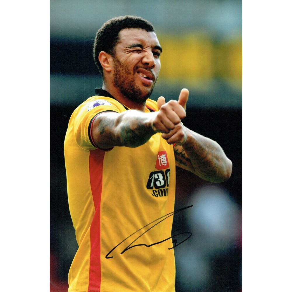 Troy Deeney Watford Signed 8x 12 inch Football Photo. Troy Deeney Watford Signed 8x 12 inch Football Photo.