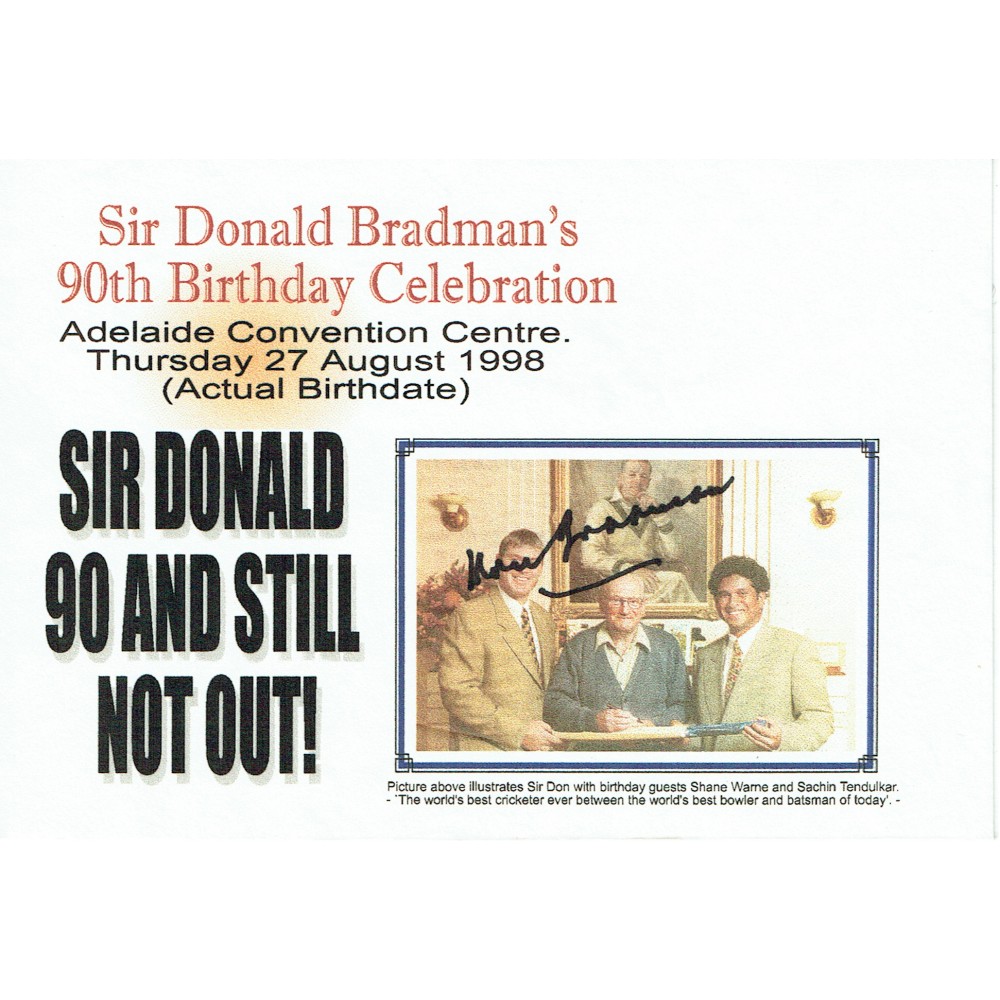 Australia's Sir Donald Bradman Hand Signed First Day Cover 