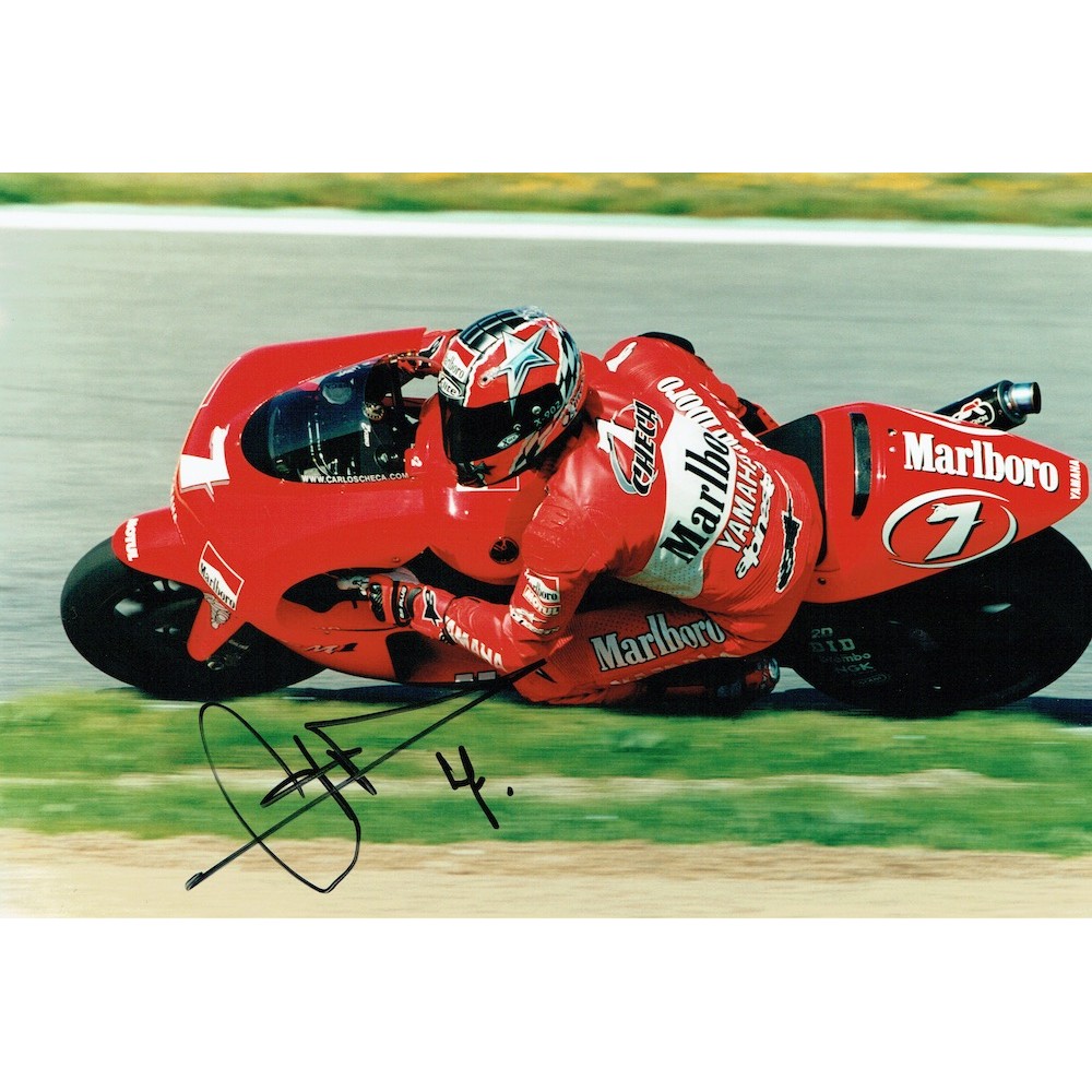 Carlos Checa Autograph 12x8 Signed MotoGP Photograph