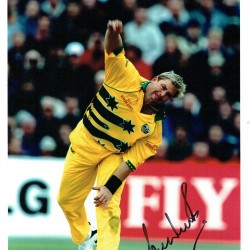 Shane Warne Signed 12x8 Cricket Photo In Action For Australia Shane Warne Signed 12x8 Cricket Photo In Action For Australia