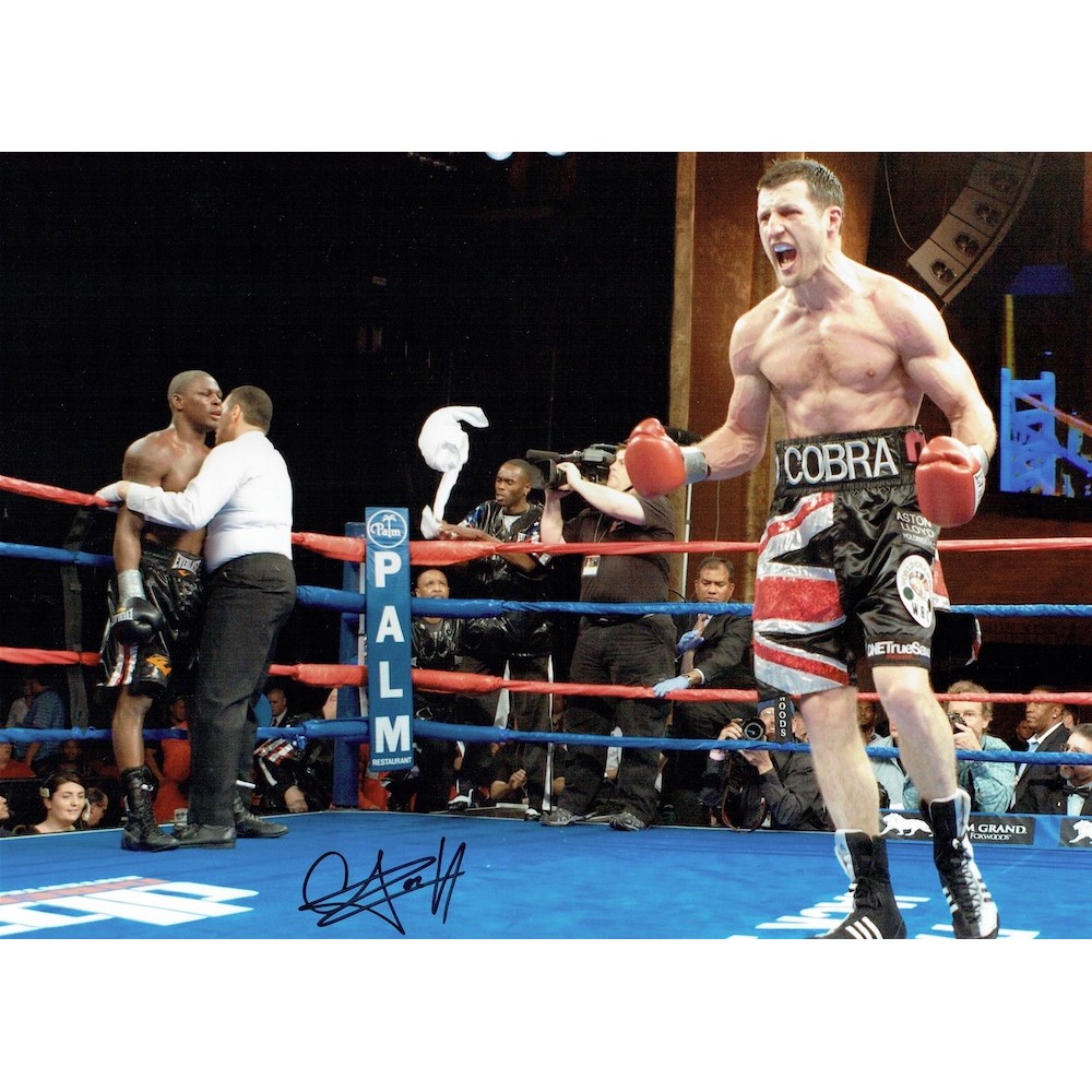Carl Froch Signed 12x16 Against Jermain Taylor Boxing Photograph Carl Froch Signed 12x16 Against Jermain Taylor Boxing Photograph