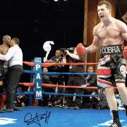 Carl Froch Signed 12x16 Against Jermain Taylor Boxing Photograph Carl Froch Signed 12x16 Against Jermain Taylor Boxing Photograph