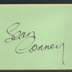 Sean Connery Vintage Autograph Mounted With Photograph From Goldfinger Sean Connery Vintage Autograph Mounted With Photograph From Goldfinger