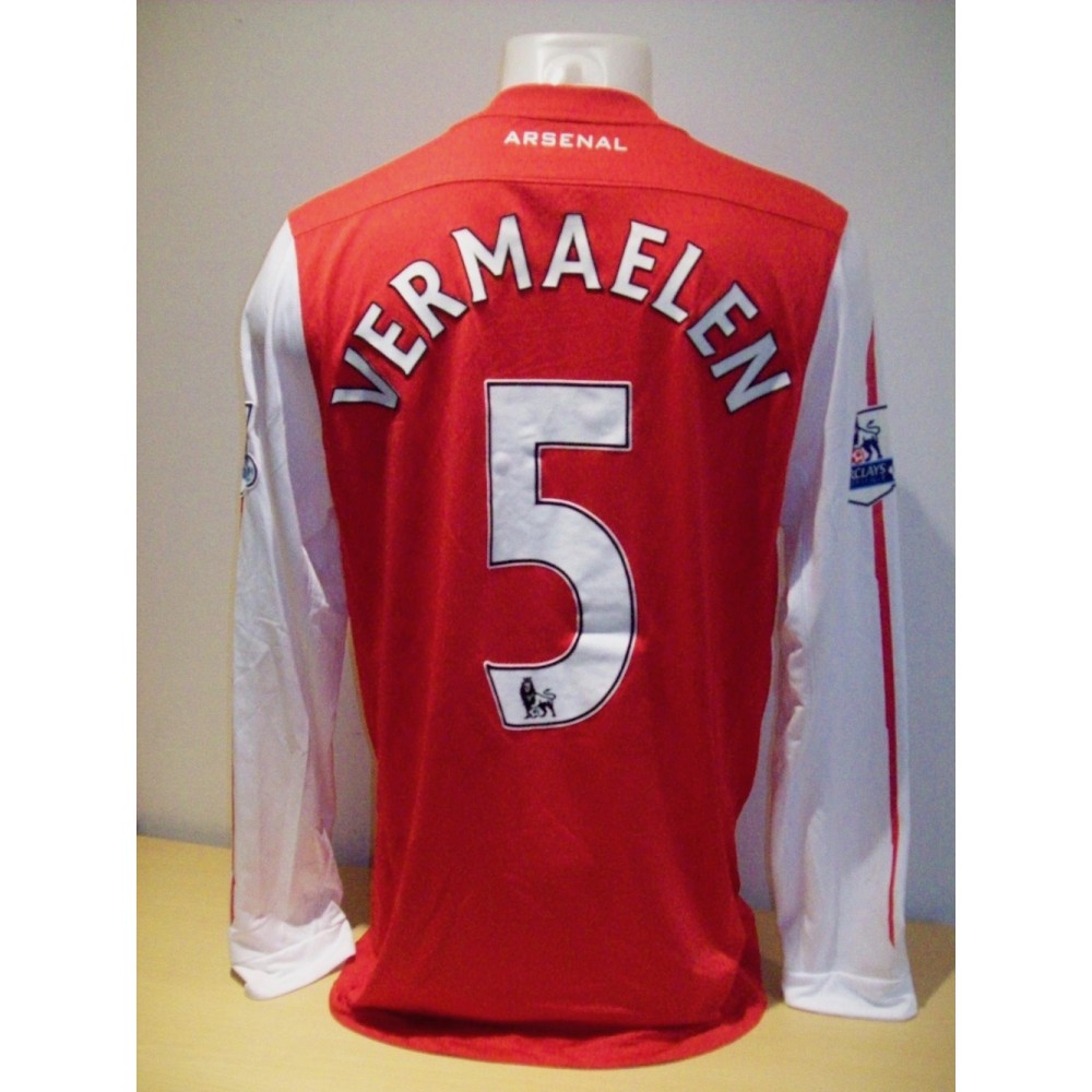 Thomas Vermaelen Arsenal Match Worn 20011/12 Season Home Football Shirt