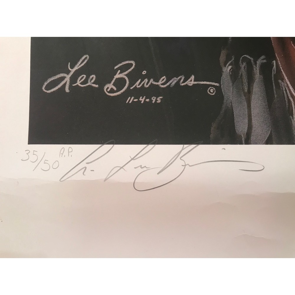 Evander Holyfield & Lee Bivens Artist's Proof With Doodle Dual Signed THE REAL DEAL Ltd Edition 35/50 AP Print RARE Evander Holyfield & Lee Bivens Artist's Proof With Doodle Dual Signed THE REAL DEAL Ltd Edition 35/50 AP Print RARE