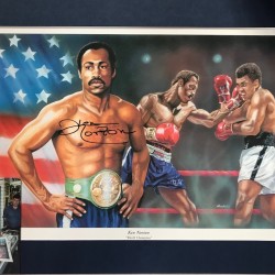 Ken Norton Signed & Mounted Boxing Print Ken Norton Signed & Mounted Boxing Print