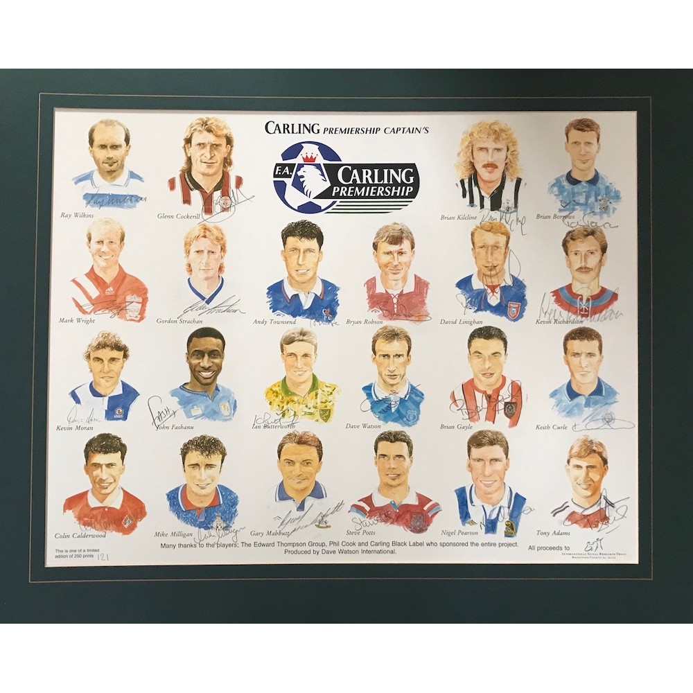 CARLING Premiership Twenty Two Captains Signed Official Limited Edition Print Very Rare CARLING Premiership Twenty Two Captains Signed Official Limited Edition Print Very Rare