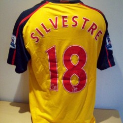 Silvestre Arsenal Match Worn 20008/09 Season Away Football Shirt
