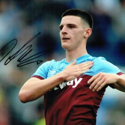 Declan Rice Signed 12x8 Inch West Ham United Football Photograph Autograph Declan Rice Signed 12x8 Inch West Ham United Football Photograph Autograph