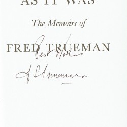 Fred Trueman Autographed 'AS IT WAS The Memoirs of FRED TRUEMAN' Hardback Cricket Book Fred Trueman Autographed 'AS IT WAS The Memoirs of FRED TRUEMAN' Hardback Cricket Book