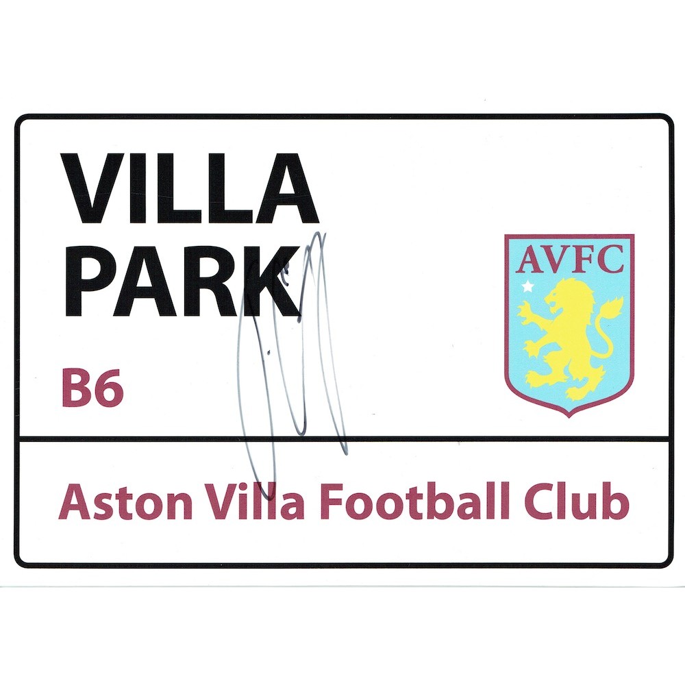 Jack Grealish Signed Aston Villa 8x12 Inch Villa Park Street Sign Jack Grealish Signed Aston Villa 8x12 Inch Villa Park Street Sign
