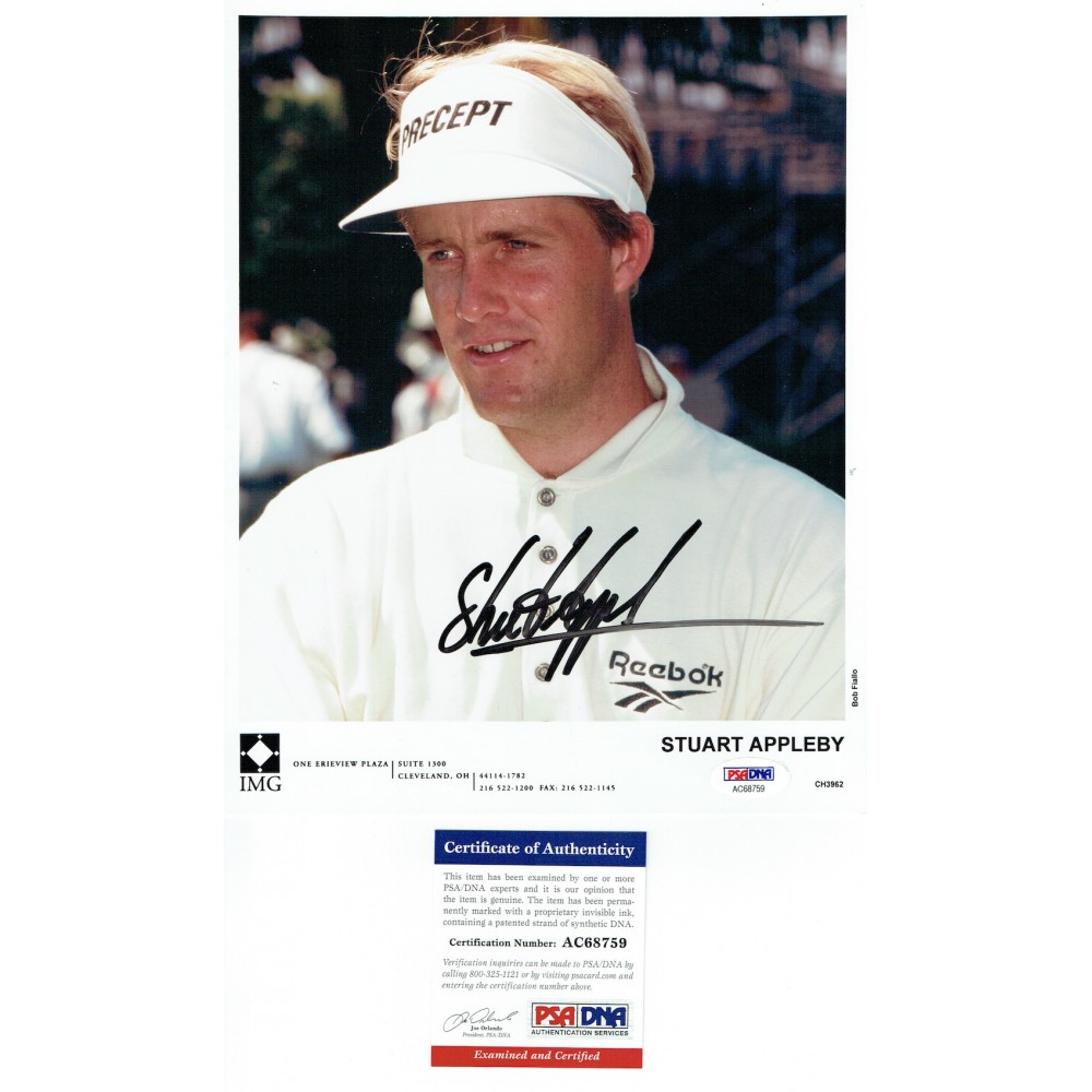 Stuart Appleby Signed 12 x 8 Inch Golf Photograph PSA/DNA Certified Stuart Appleby Signed 12 x 8 Inch Golf Photograph PSA/DNA Certified