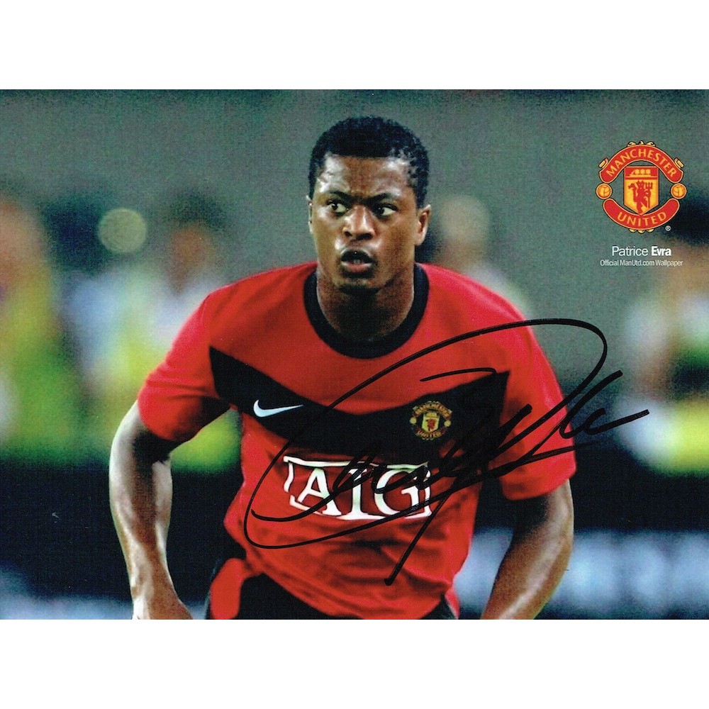 Patrice Evra 6x8 Signed Manchester Utd Football Photo Patrice Evra 6x8 Signed Manchester Utd Football Photo