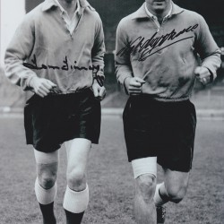 Tom Finney & Nat Lofthouse Signed 8x12 England Football Photograph Tom Finney & Nat Lofthouse Signed 8x12 England Football Photograph