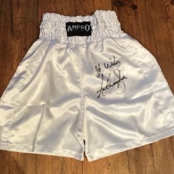 Boxing Anthony Joshua AMPRO Trunks Signed on the 16th February 2015 At Our Exclusive Signing Session.