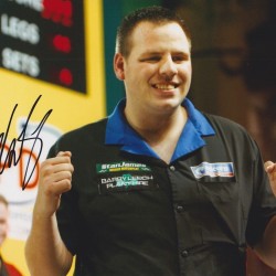Adrian 'Jackpot' Lewis Autograph Signed 8x12 Darts Photograph Adrian 'Jackpot' Lewis Autograph Signed 8x12 Darts Photograph
