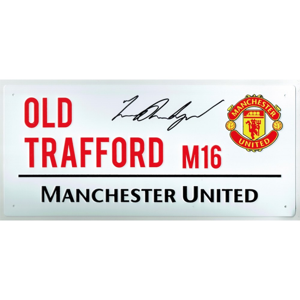 Marcus Rashford Autograph Manchester United Signed Old Trafford Street Sign Marcus Rashford Autograph Manchester United Signed Old Trafford Street Sign